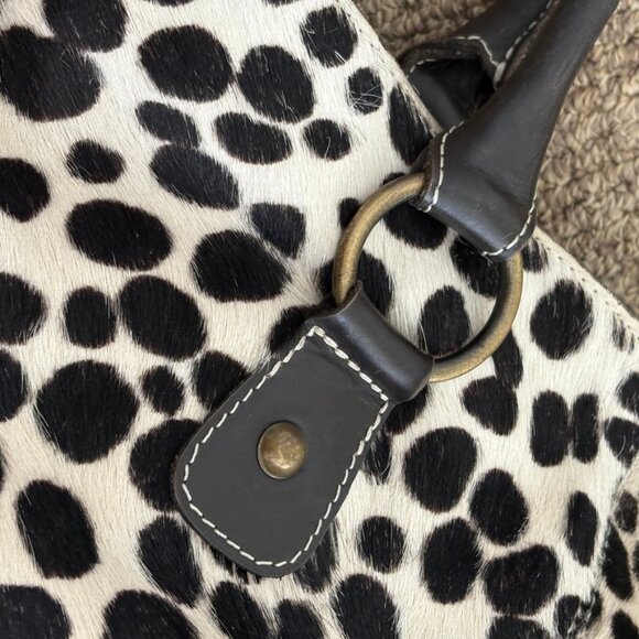 Boden Calf Hair Dalmation Print Leather Satchel - Picture 8 of 16